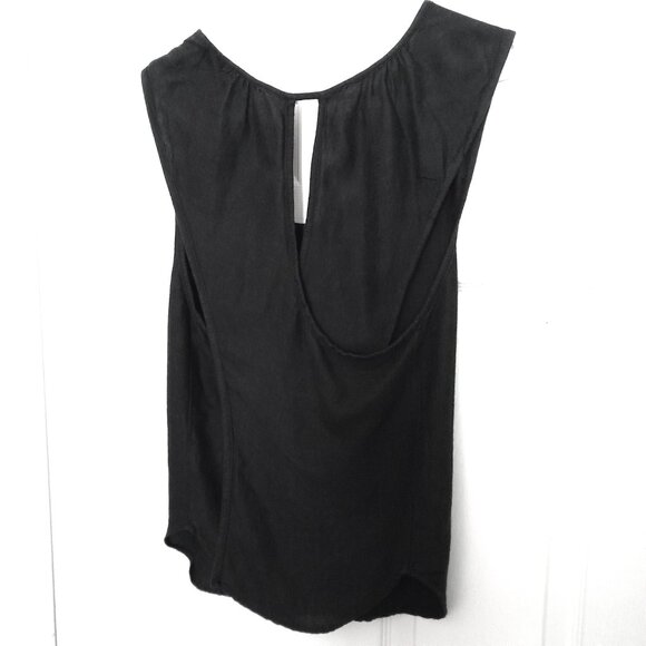 ROXY Swimming Tank Top Women’s Black Polyester Stretch Shirt Size M - Picture 2 of 4